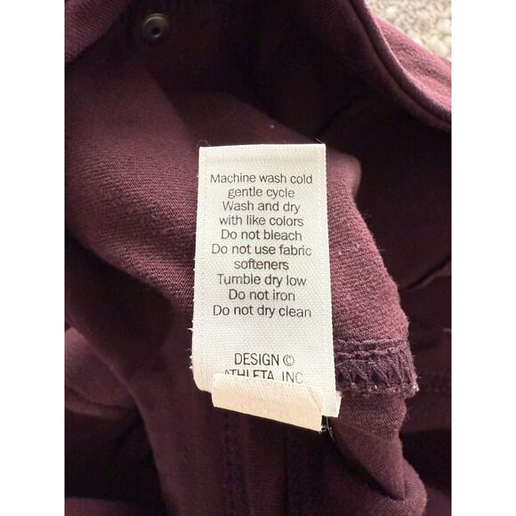 Athleta Size S Stretch Pull On Legging Purple Casual Pockets Pants - Picture 9 of 11